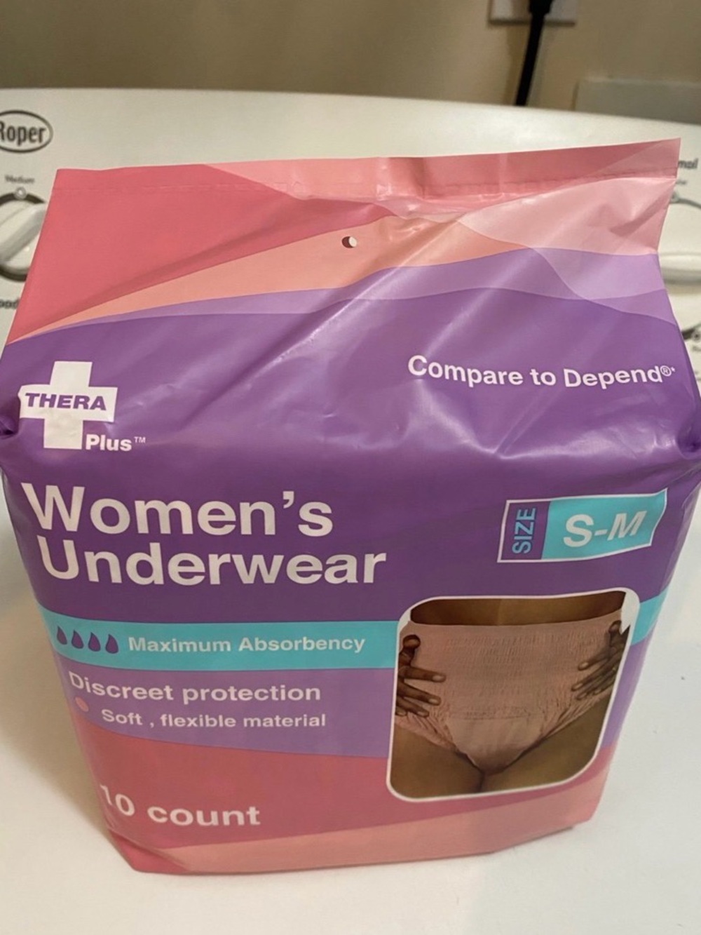 Thera Plus Women S/M 24” - 37” waist Maximum Absorbency Disposable Underwear